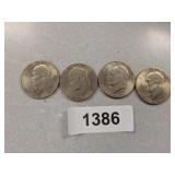 (4) 1776-1976 Eisenhower Bicentennial Dollars