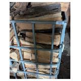 Metal Seed Crate No Plastic Full of Firewood