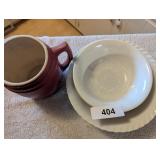 Uhl Pottery Pitcher & (4) Bowls