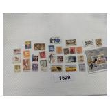 Assorted Postmarked Stamps: 5 cent White House,
