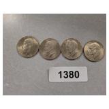 (4) 1776-1976 Eisenhower Bicentennial Dollars