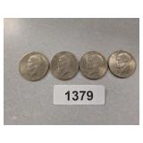 (4) 1776-1976 Eisenhower Bicentennial Dollars