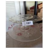 (2) Glass Cake Stands