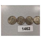 (4) Eisenhower Dollar Coins - (3) 1974 D,
