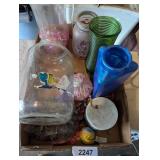 Glass Vases, Glass Marbles & Other