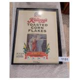 Vintage Framed Catalogs Toasted Corn Flakes Poster