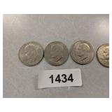 (4) Eisenhower Dollar Coins - (2) 1971 D, 1974 D,