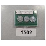 (3) Steel Pennies - 1943 S