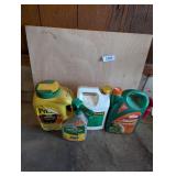 Plant Food, Mole Repellent, Piece of Plywood