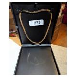 14kt Gold Herringbone Necklace