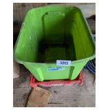 Plastic Tote w/ Attached Lid & Tote No Lid