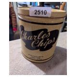 Vintage Charles Chips Tin