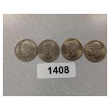 (4) 1776-1976 Eisenhower Bicentennial Dollars