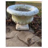 (2) Concrete Outdoor Flower Pots &