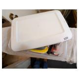 Tote w/ Lid & Shoe Polish Supplies