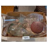 Glass Vases, Jug & Cookie Jar