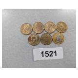 (7) US One Dollar Coins