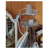 Mirror, Wire Shelf & Clip-On Light