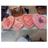 (4) Vintage Heart Boxes
