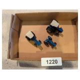 (3) Mini Ford Plastic Tractor Toys