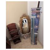 Letter Holder, Curtain Rod, Plastic Mirror &