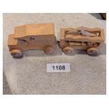 Homemade Wooden Circus Truck w/ Trailer