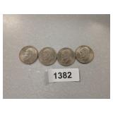 (4) 1776-1976 Eisenhower Bicentennial Dollars