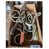 Rope, Hammer, Air Pressure Hose, Pry Bar & Other
