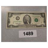 1995 Series $2 USD Bill