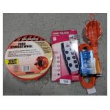 Surge Protector, 15ft. Work Light &