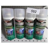 (4) Rustoleum Spray Paints in Reflective Finish