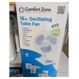 NIB 16" Comfort Zone Oscillating Fan