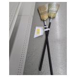 (2) Warehouse Brooms & Dust Pan