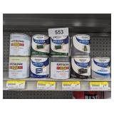 (9) Half Pints Rustoleum Paint Assorted Colors