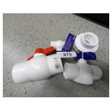 New PVC Ball Valves + Union Assorted