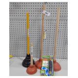 (4) New Assorted Plungers & NIP Drain King
