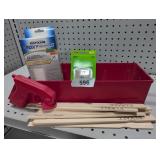 Paint Stir Sticks, Epoxy Shield Concrete Etch &