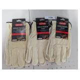 (3) New Pairs XL Pigskin Driver Gloves
