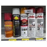 (5) Cans of Various Spray Paints