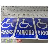 (3) New Metal Handicap Parking Signs
