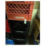 (4) Plastic Milk Crates w/ (16) Plastic Pitchers