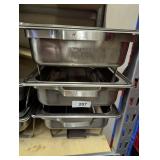 (3) Stainless Steel Chafing Pan w/ Holding Frame