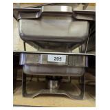 (2) Stainless Steel Chafing Pan w/ Holding Frame