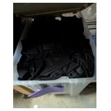 Tote w/ Lid + Approx. 200 Chair Covers, Black