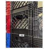 (3) Plastic Milk Crates w/ (12) Plastic Pitchers
