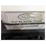 Silver Visions Plastic Forks Partial Box