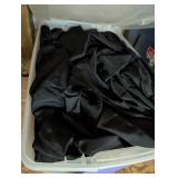 Tote w/ Lid + Approx. 100 Chair Covers, Black