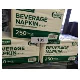 (3) NIP Choice 2 Ply Beverage Napkins 250 Ct. Each