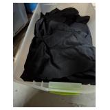 Tote w/ Lid + Approx. 200 Chair Covers, Black