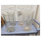(5) Tall Clear Glass Vases